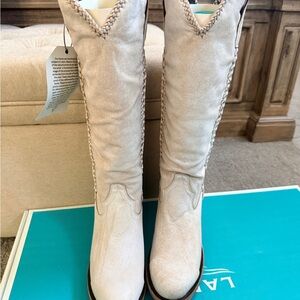 New Lane Plain Jane Boots Ceramic Crackle Women’s Size 8